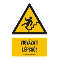 VIGYÁZAT! LÉPCSŐ!, PVC 1 mm, 160x250