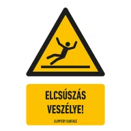 ELCSÚSZÁS VESZÉLYE!, PVC 1 mm, 160x250
