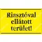Tábla PVC 1mm, Riasztóval ellátott terület, 160x100mm