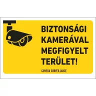   BIZTONSÁGI KAMERÁVAL MEGFIGYELT TERÜLET!, PVC 1 mm, 400x250
